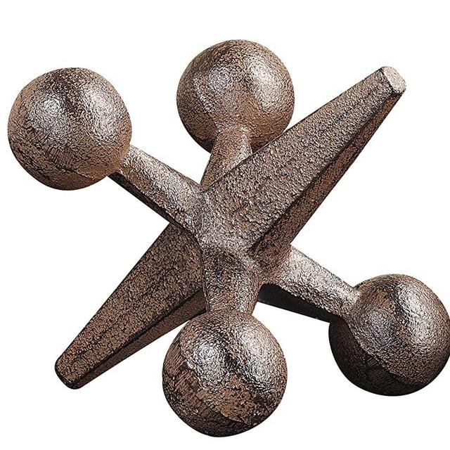 Creative Co-Op CG4322 Retro Decorative Cast Iron Jack, Rust