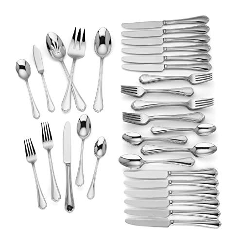 Lenox Chelse Muse 65-Piece Flatware Set, 9.6 LB, Metallic