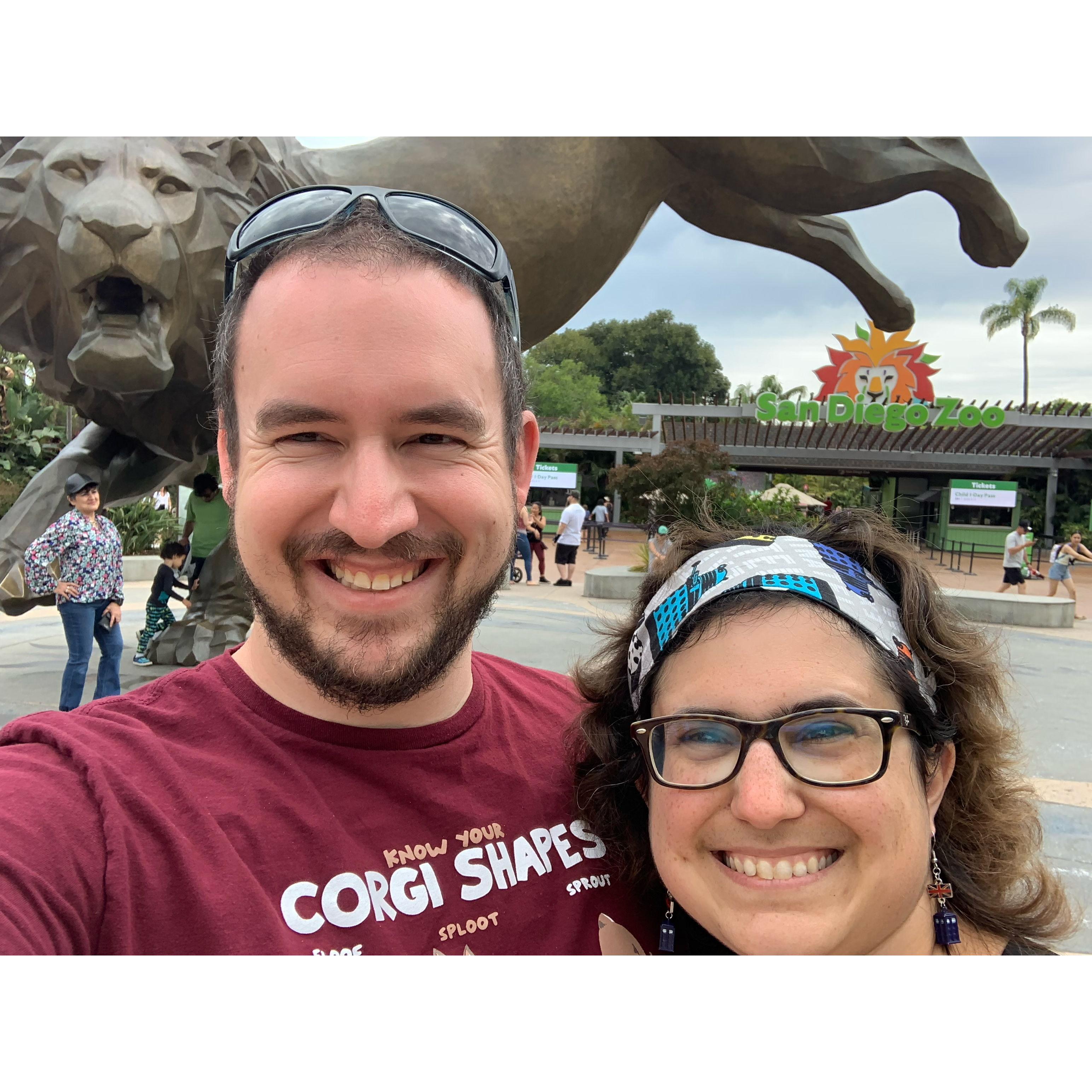 At the San Diego Zoo during one of the days we didn't have tickets to Comic Con