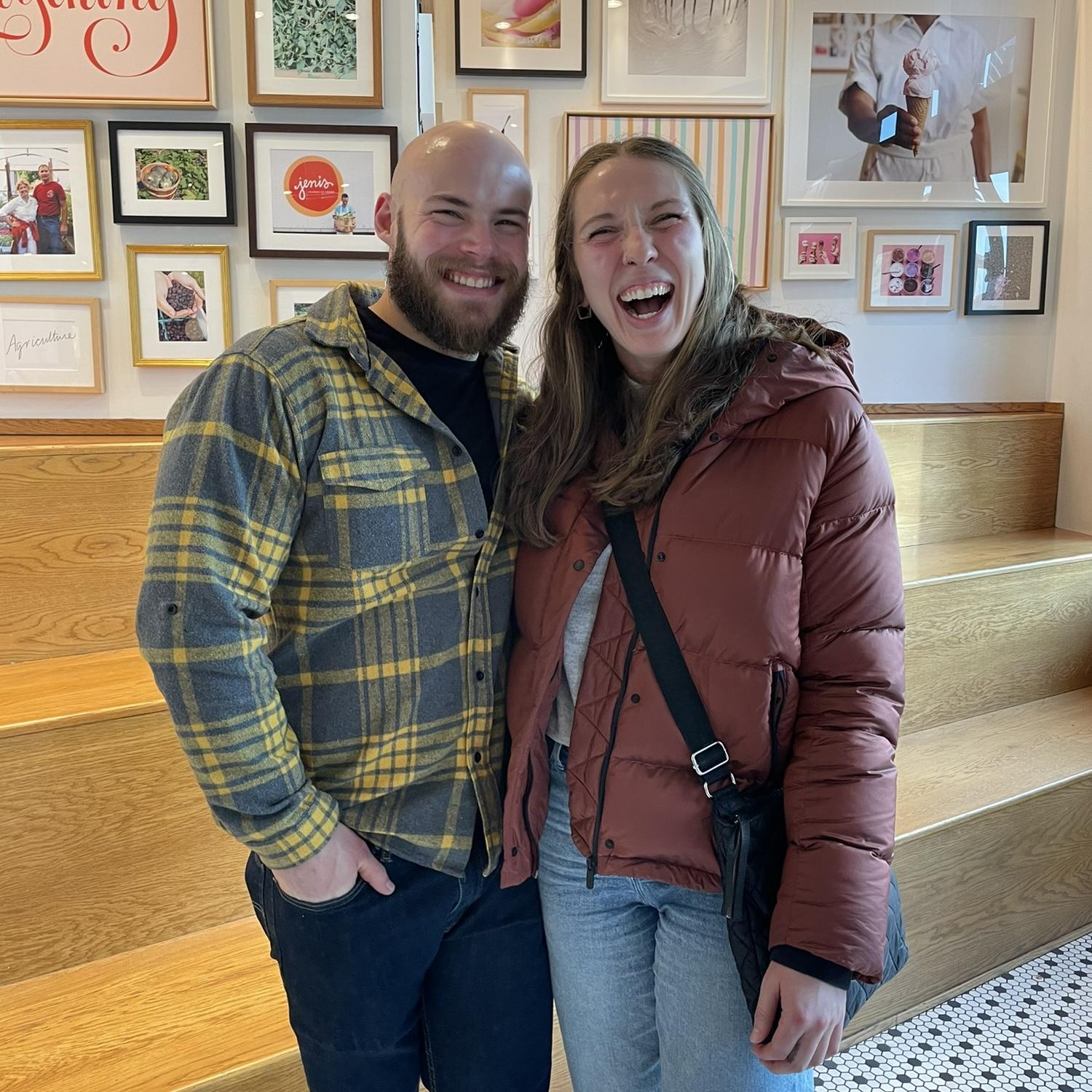One of our first dates in Chicago @ Kiley’s favorite ice cream shop Jeni’s!