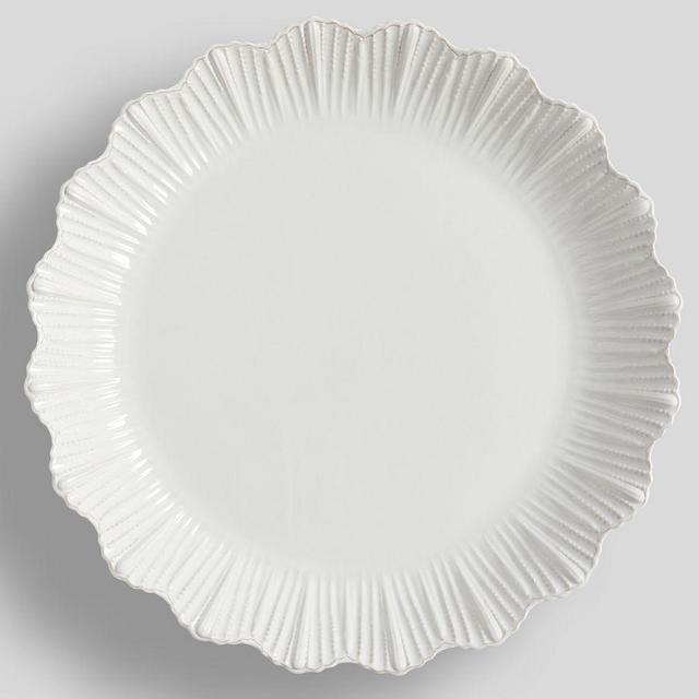 Monique Lhuillier Claudia Melamine Round Serve Platter - White
