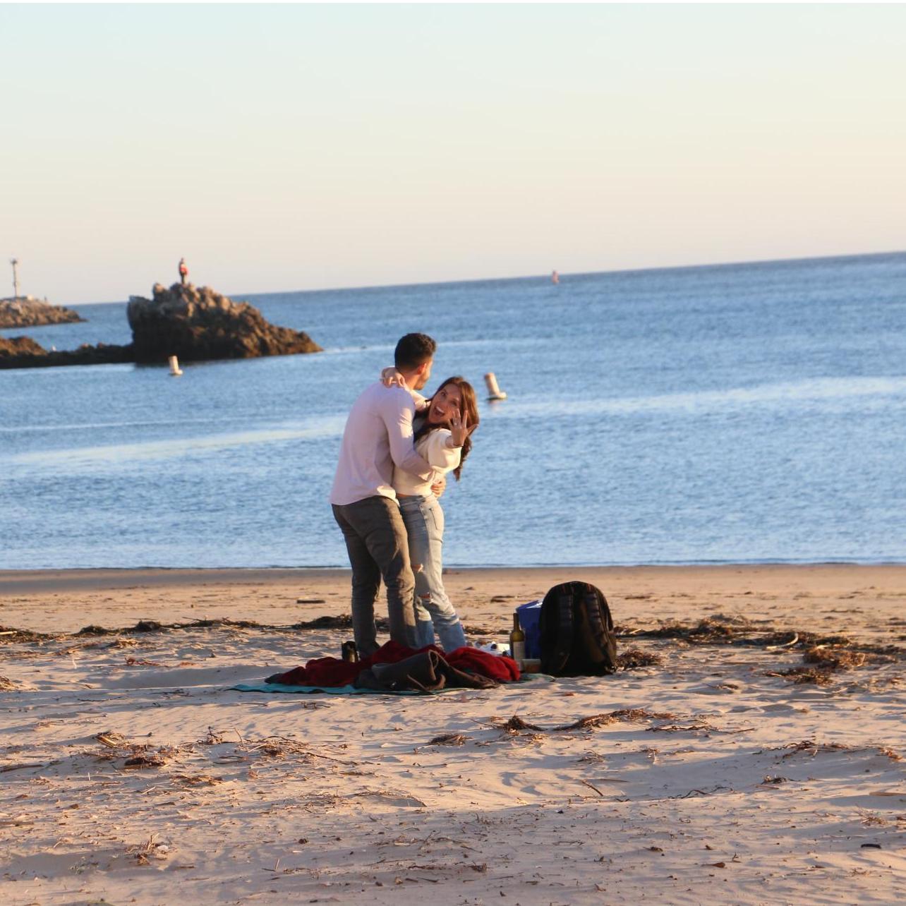 Mels best friends snapped this pic moments after she said yes! 2/12/21