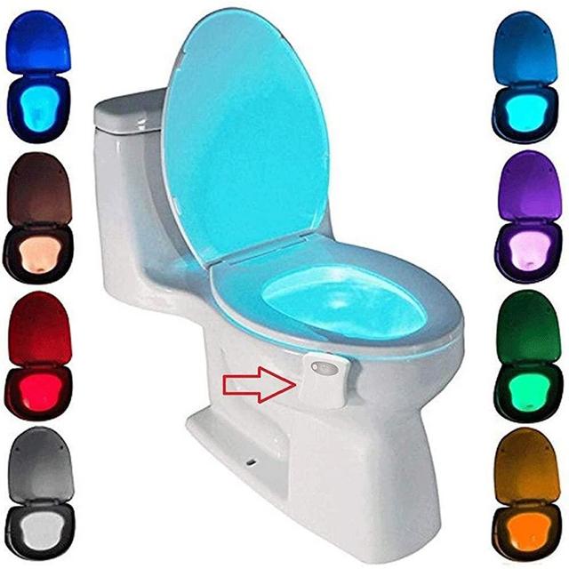 Toilet Night Light Motion Activated by ZSZT, Two Modes with 8 Color Changing, Sensor LED Washroom Night Light Fits Any Toilet (Practical Gift)