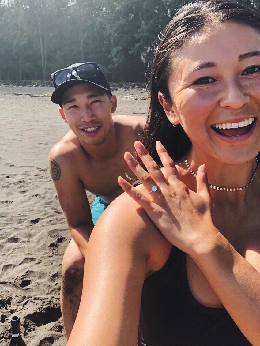 Our first photo as an engaged couple!