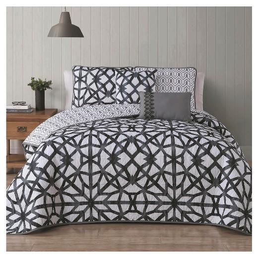 Villa Quilt Set 5pc, Queen, in Blue