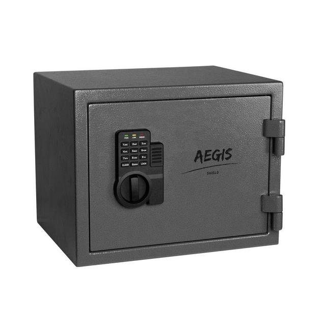AEGIS 0.69 CF Fireproof Safe Electronic Security Cabinet- Safe and Lock Boxes with Keypad Lock and Keys, Money Box, Safety Boxes for Home Office Hotel Business Cash Jewelry Wallet