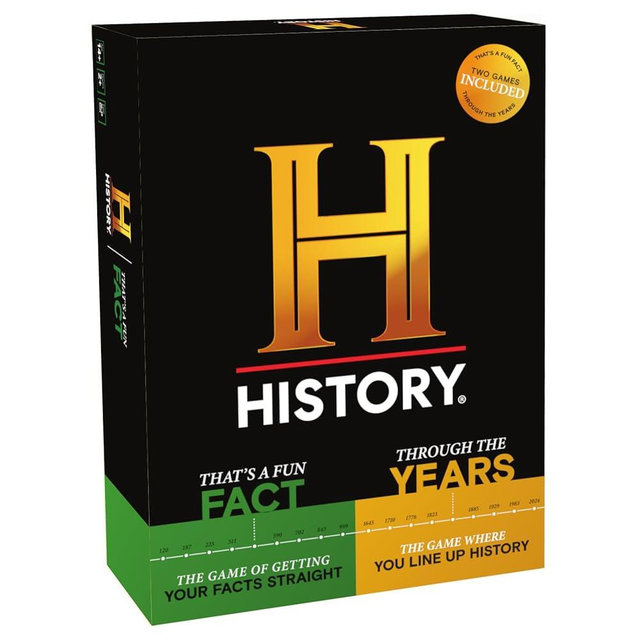 History Channel 2-in-1 Edition - Through The Years/That's A Fun Fact - General Knowledge Super Trivia Chronology Timeline Party Card Game for Adults, Family, Teen in The Pursuit of Trivial Knowledge
