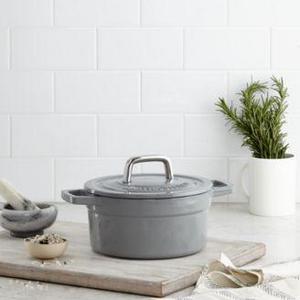 Martha Stewart Collection - CLOSEOUT! Collector's Enameled Cast Iron 2 Qt. Round Dutch Oven, Created for Macy's