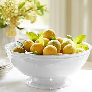 Cambria Footed Serve Bowl - Stone