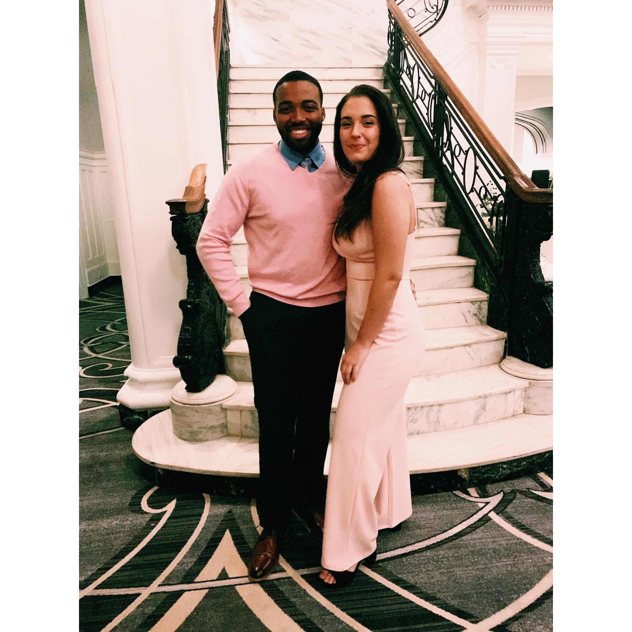 Our first wedding together