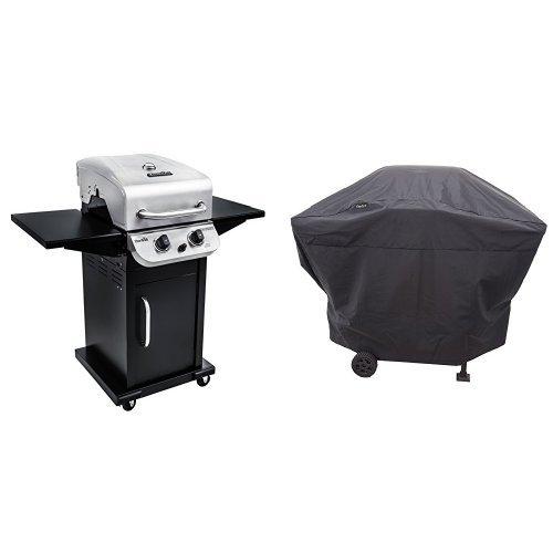 Char-Broil Performance 300 2-Burner Cabinet Gas Grill- Stainless with Char-Broil Performance Grill Cover, 2 Burner: Medium