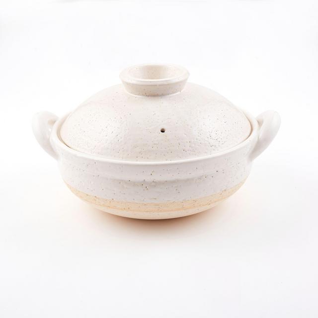 Large White Mushi Nabe Pot