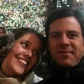 Our first pic at the Rockefeller Christmas Tree