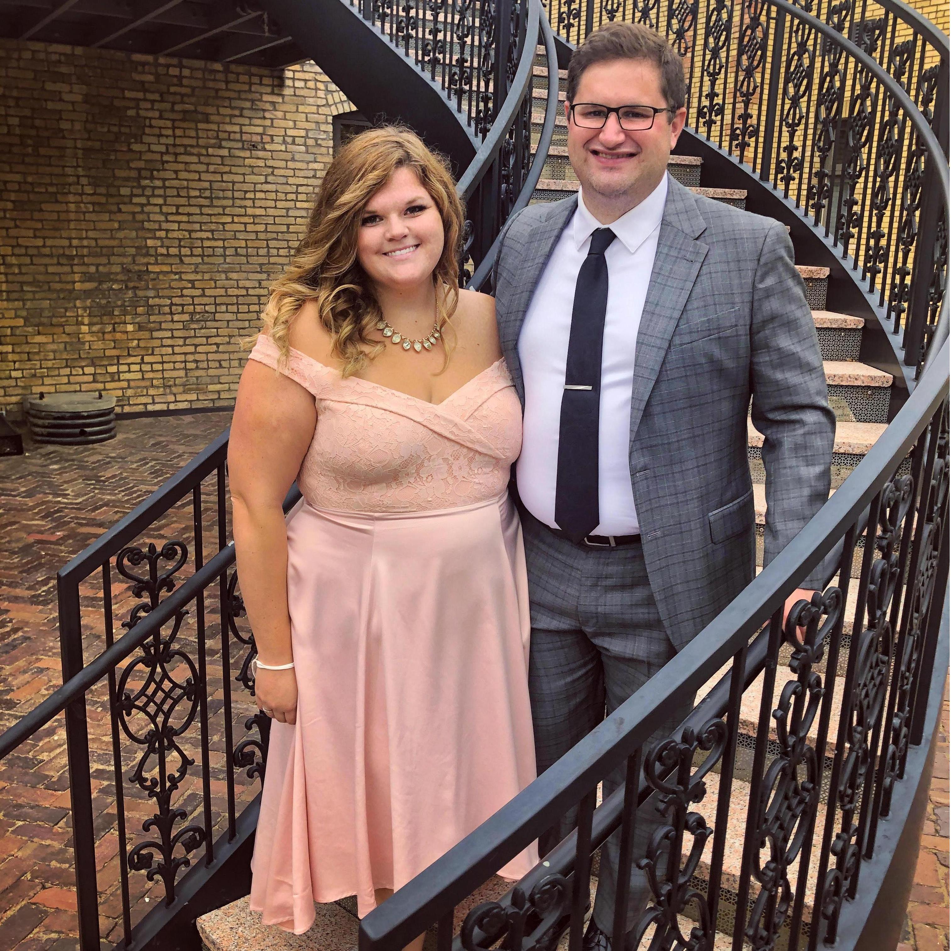 Being classy at our friends' wedding!