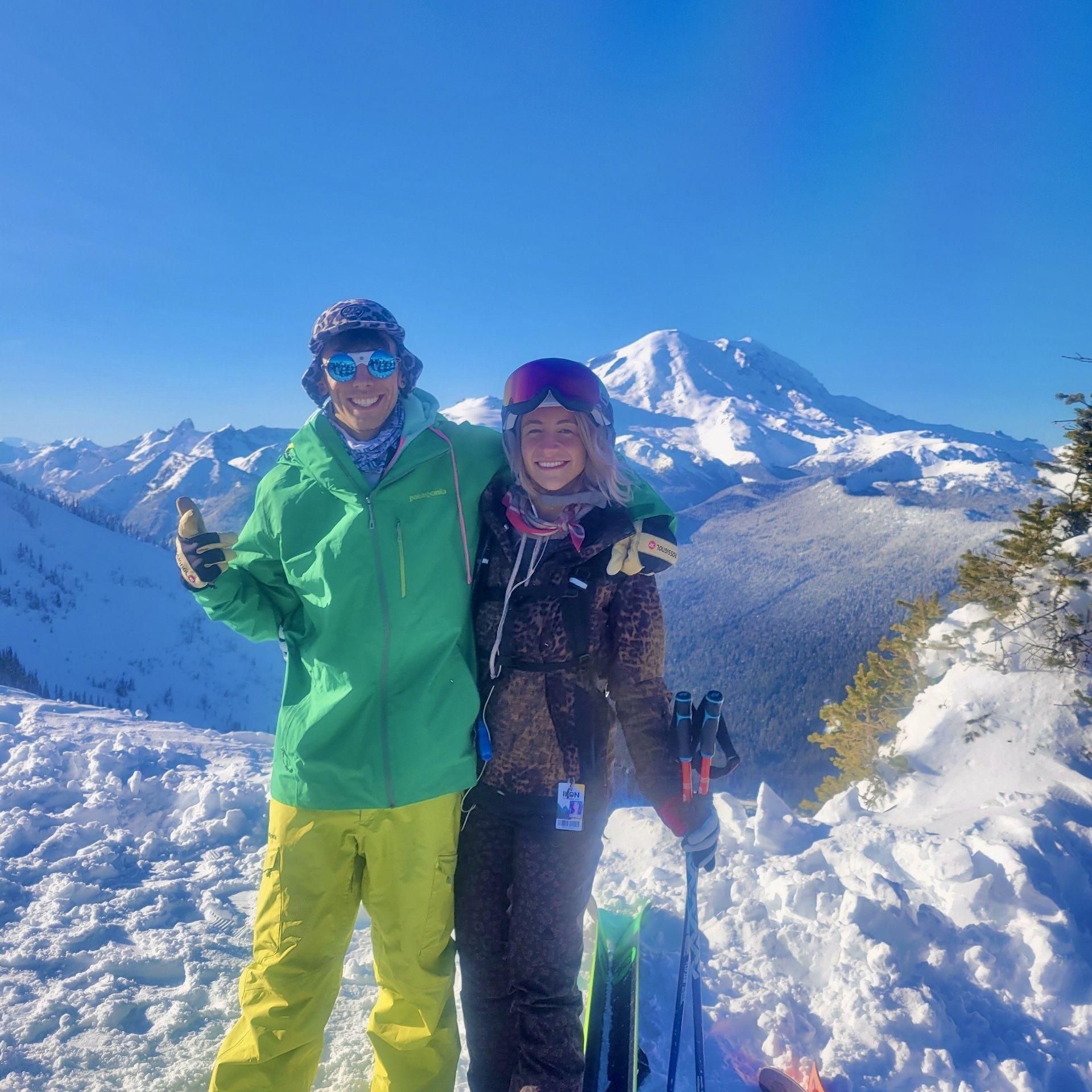 Our first time skiing together