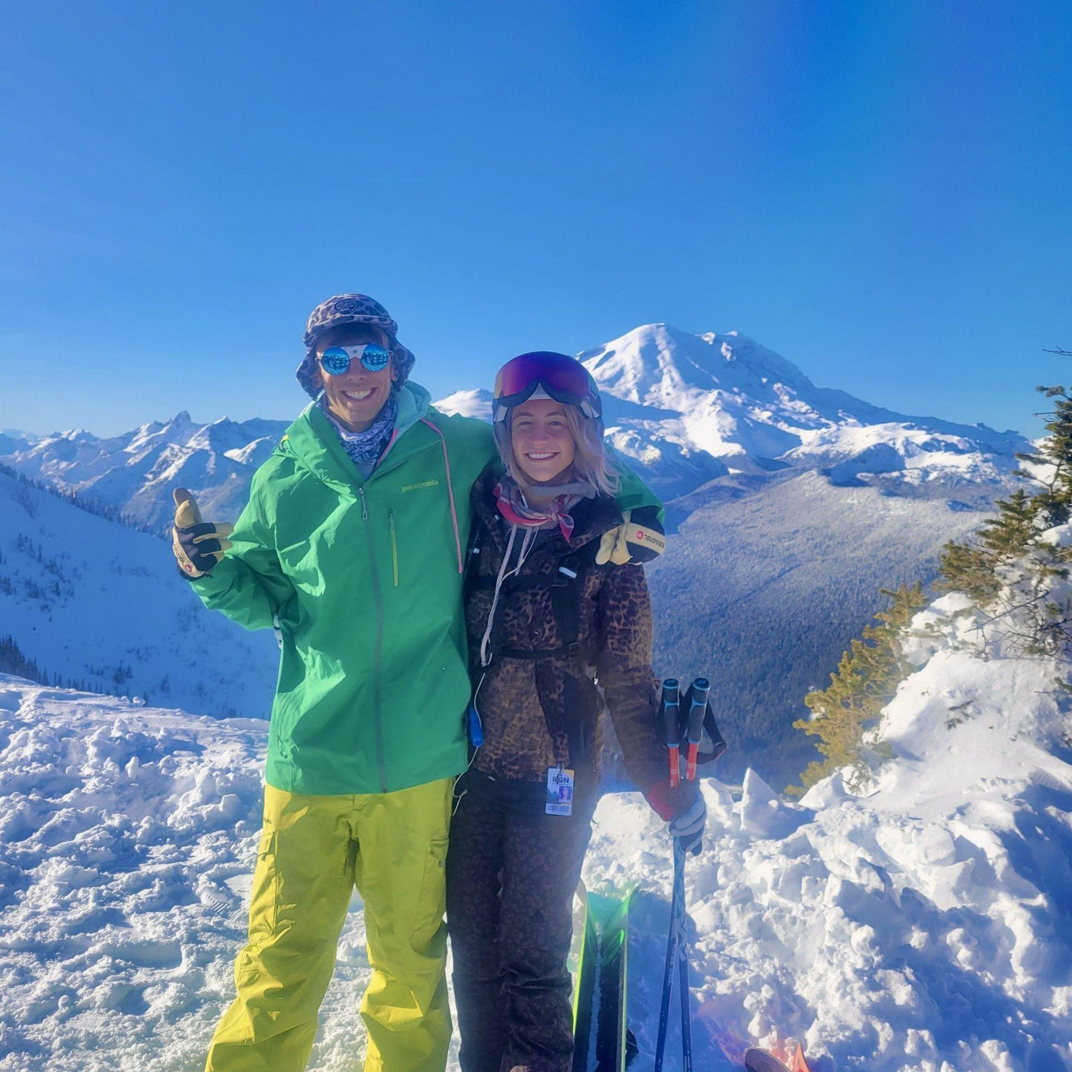 Our first time skiing together