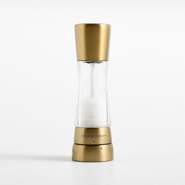 Cole & Mason Derwent Gold Finish Adjustable Salt Mill