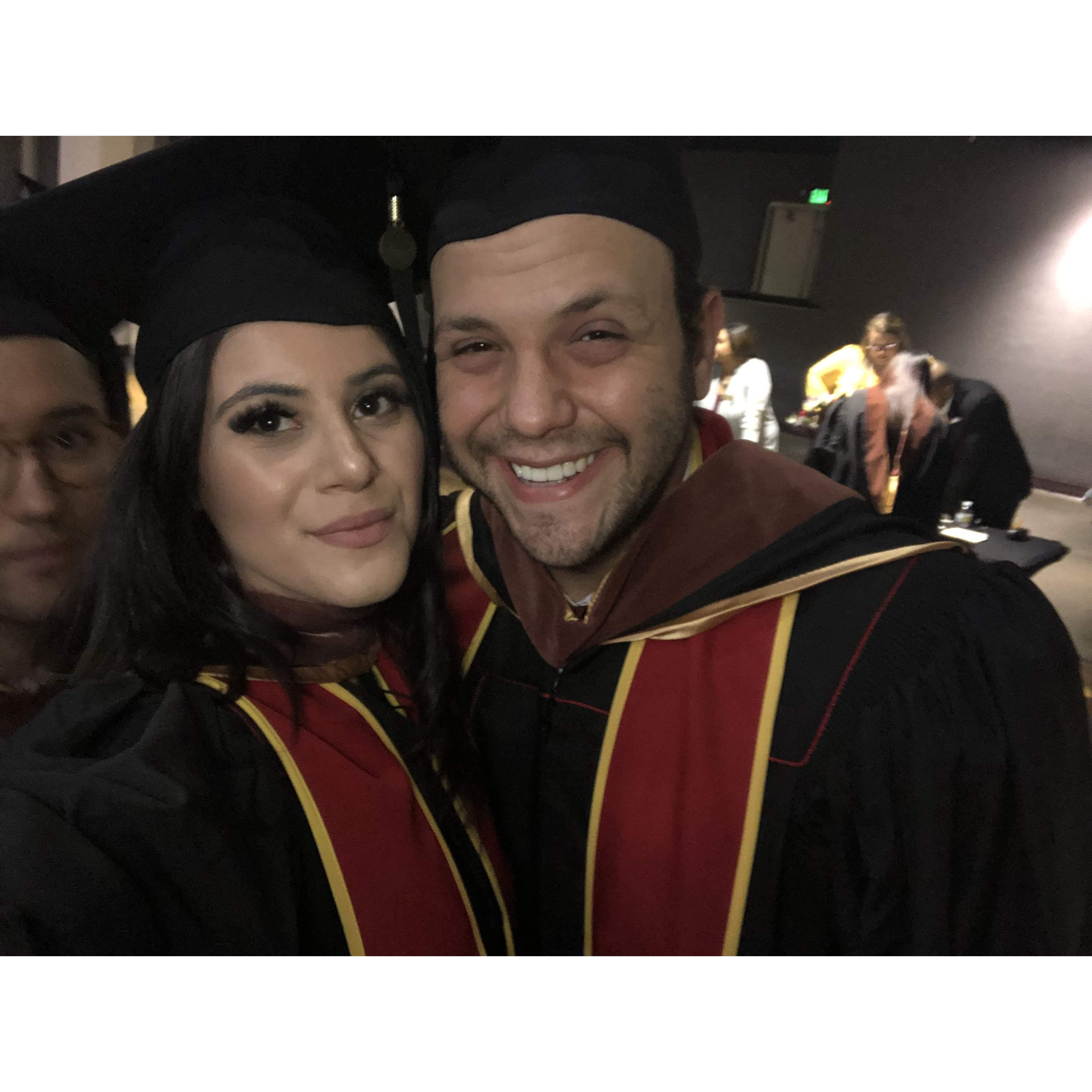 Our graduation day! The day before he proposed!