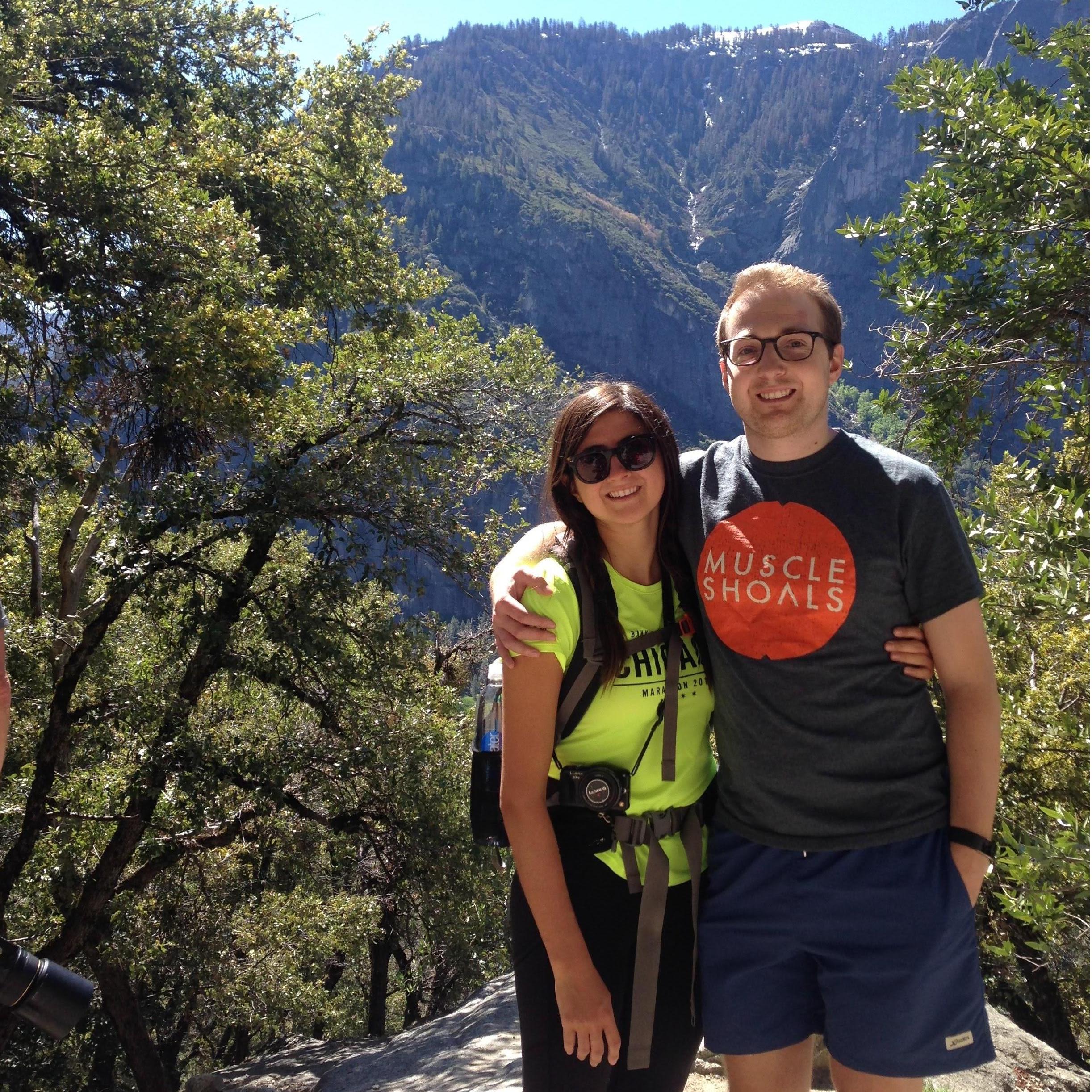 The first time Lauren met Daniel's dad, they went on a hiking trip in Yosemite!