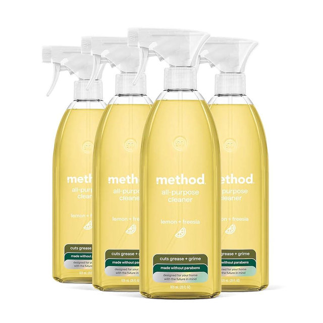 Method All-Purpose Cleaner, Lemon + Freesia, 28 fl oz, 4 pack