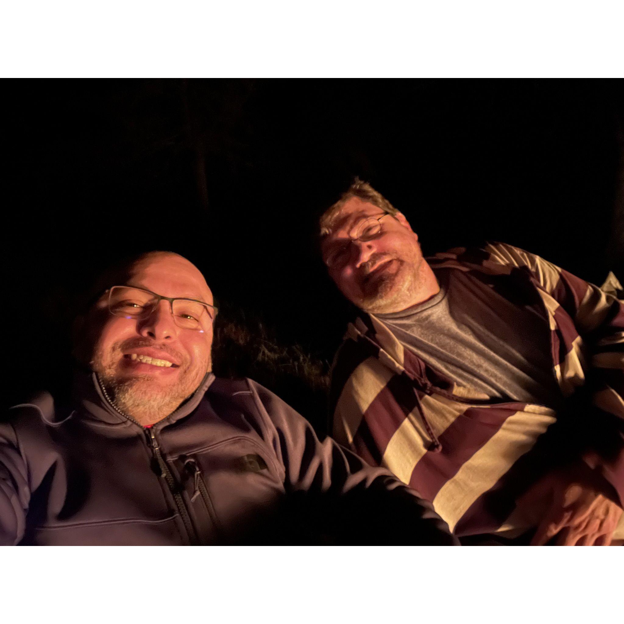 At camp enjoying a nice fire. 2021