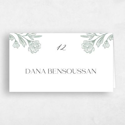 Sage, Green Wedding Place Card - Willowbrook