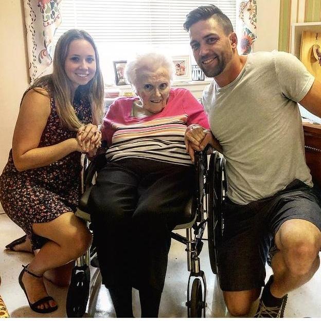 Visiting Grandma Alice after we got engaged. We know she is in spirit with us!