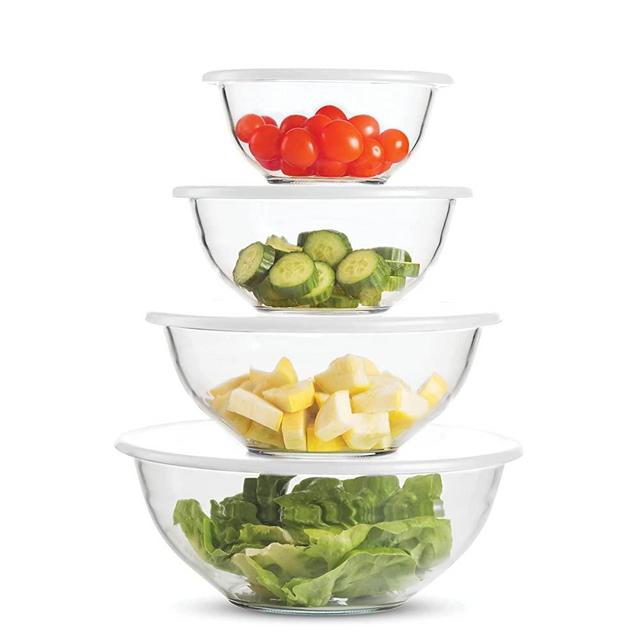 Fit Meal Prep 100 Pack 64 oz Clear Plastic Salad Bowls with Airtight Lids,  Disposable To Go Salad Containers for Lunch, Meal, Party, BPA Free Clear  Bowl for Acai, Green Salad, Fruits