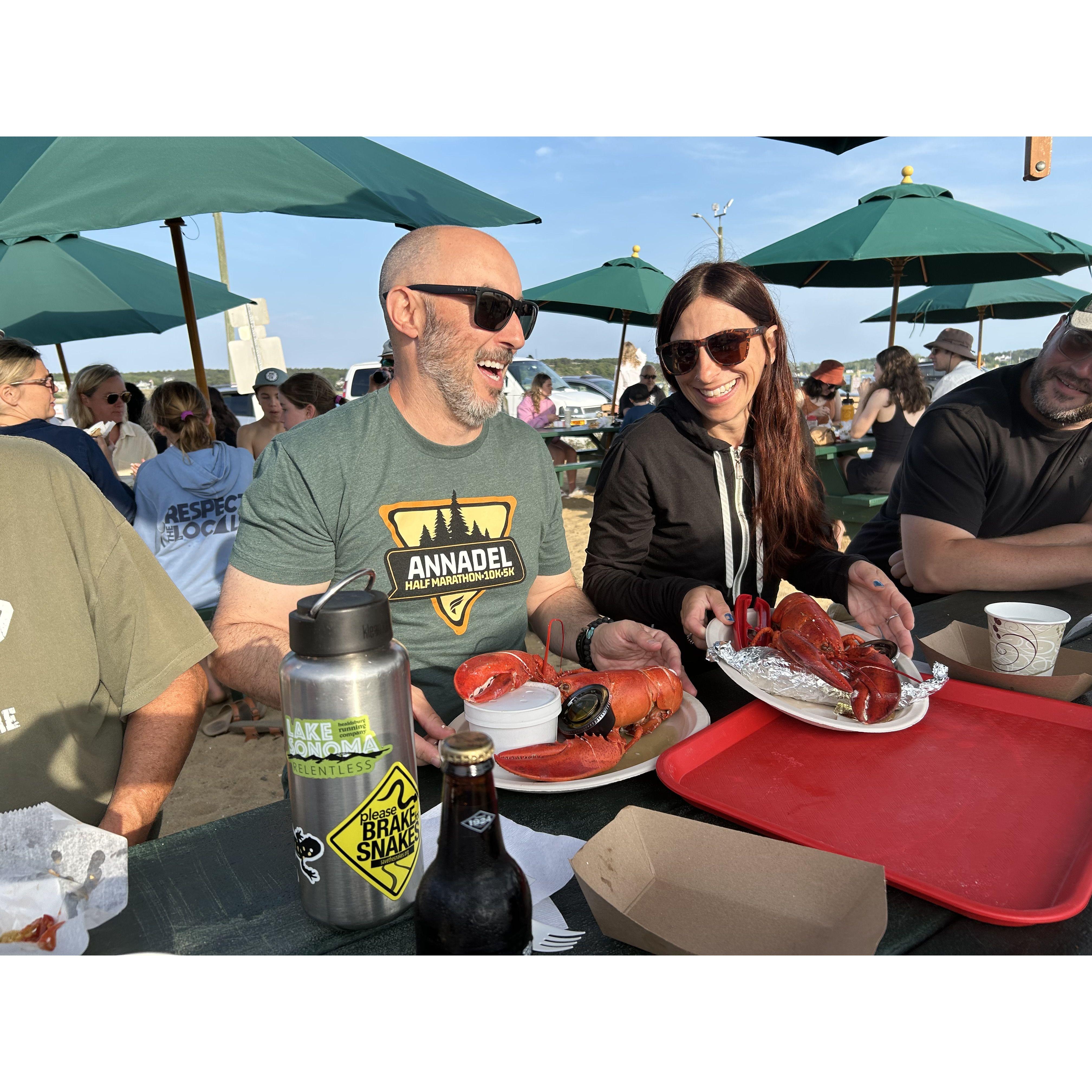 Right before Sheila sprayed Scott in the face with her lobster-he still asked her to marry him that night!