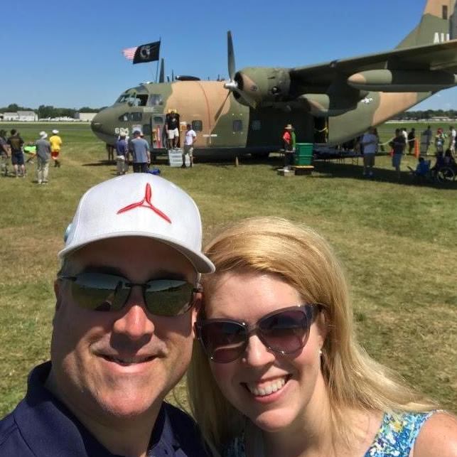 Our heads at the EAA show in Oshkosh, Wisconsin.
