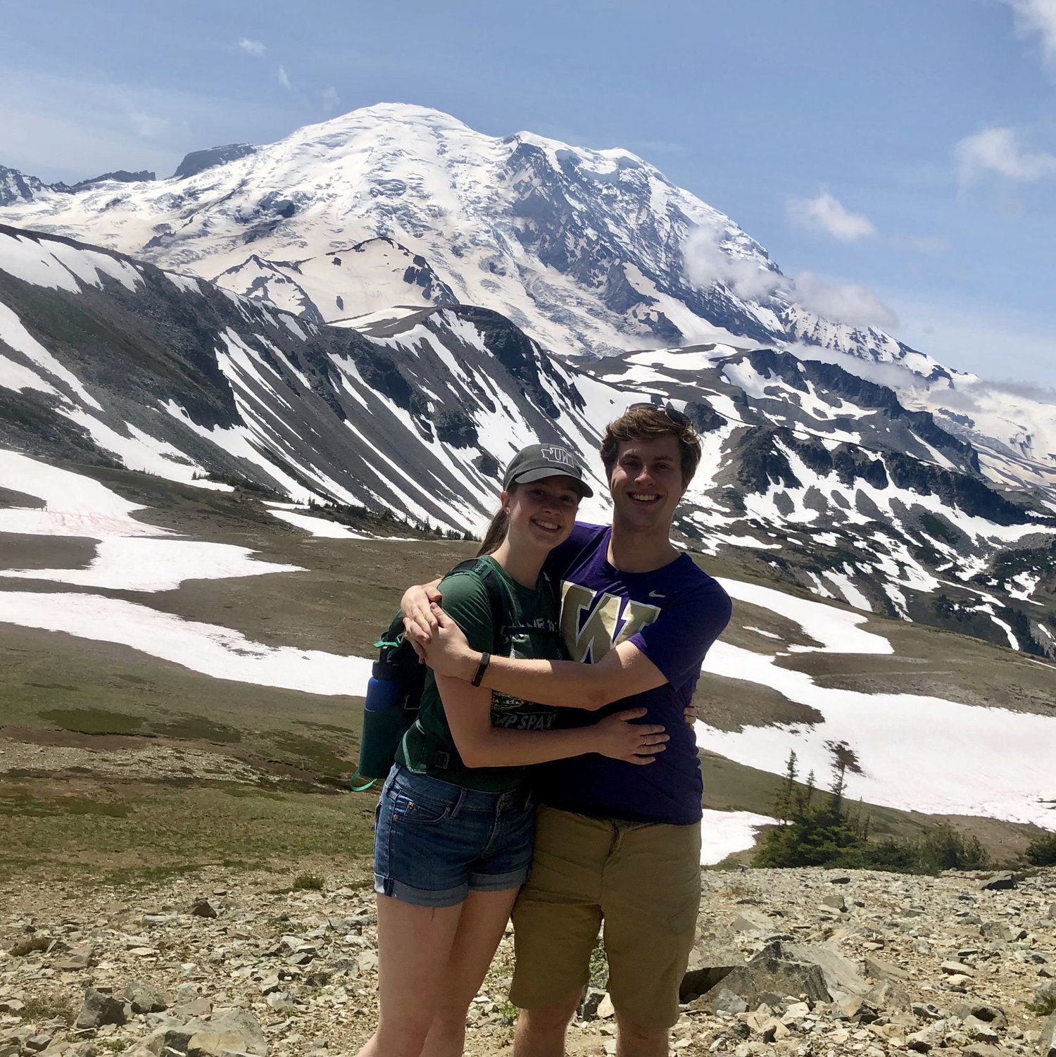We love hiking Mount Rainier.
