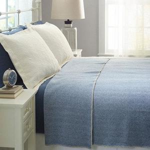 Washable Wool Blanket, Herringbone