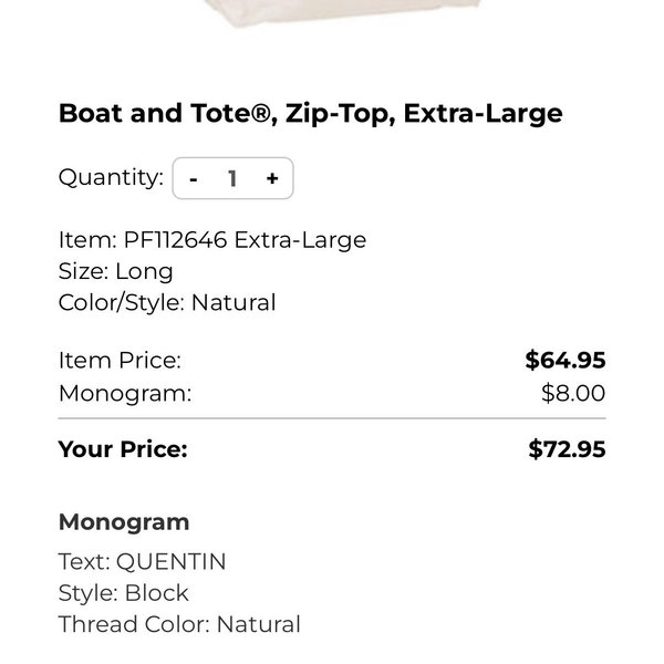 LL Bean Boat and Tote®, Zip-Top