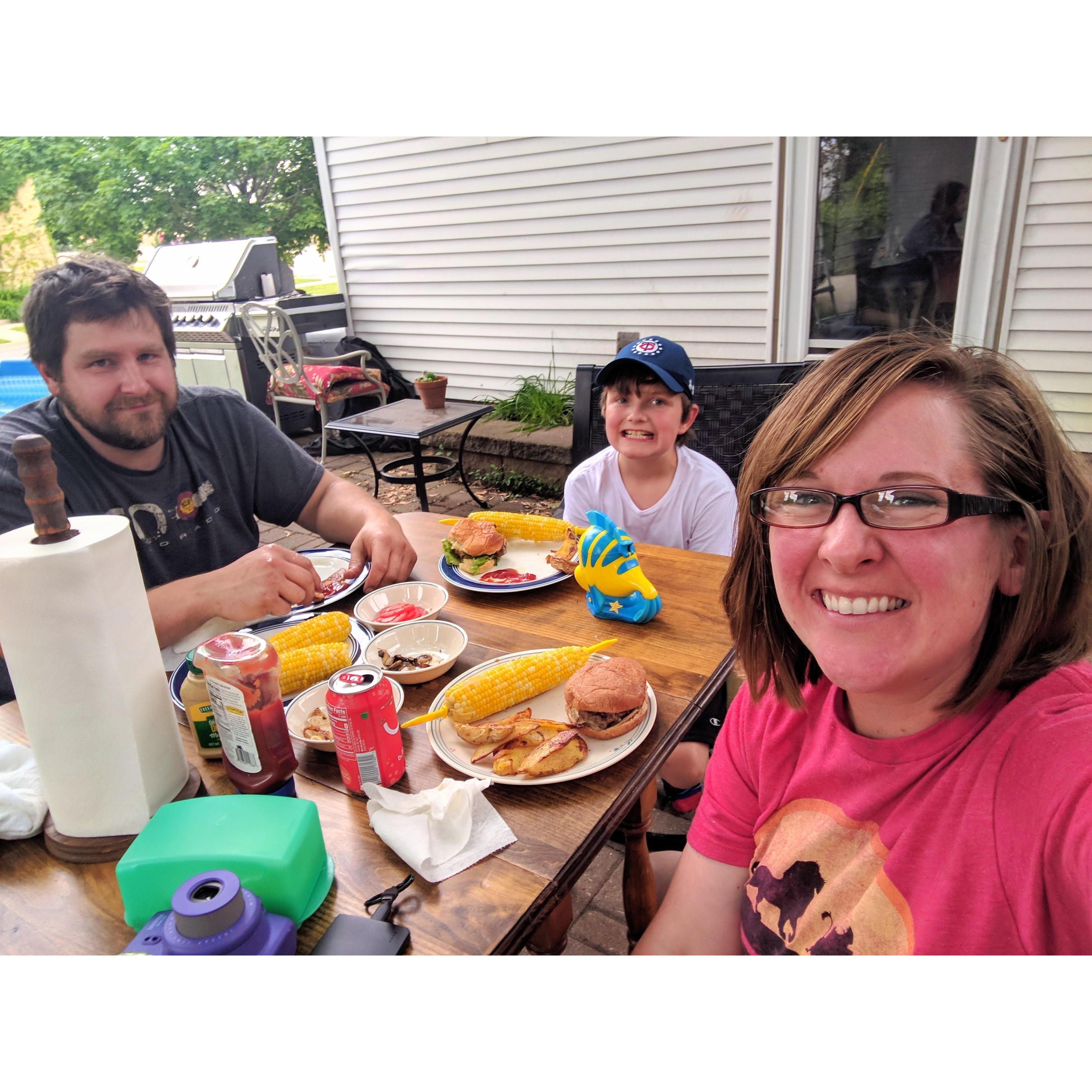 Dinner on the patio-Summer 2019