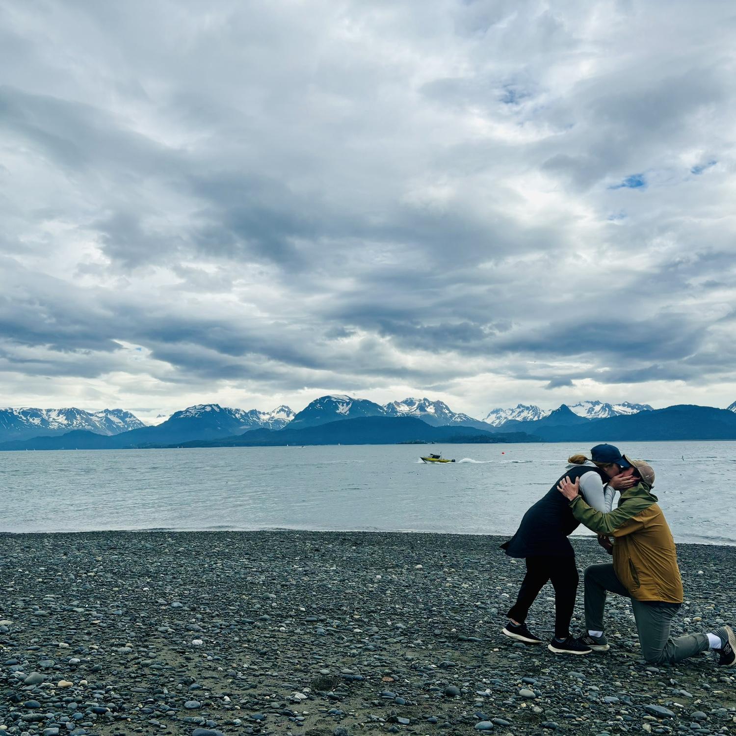 The moment we got engaged! 
Homer, Alaska