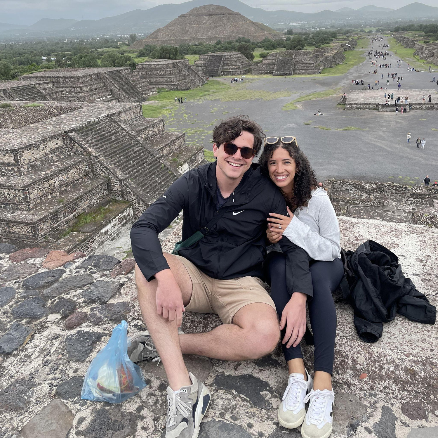 July 2025 | Teotihuacán Pyramids, Mexico City | One week of being fiancés!
