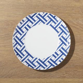 Indigo Basketweave Dessert Plate, Set of 4
