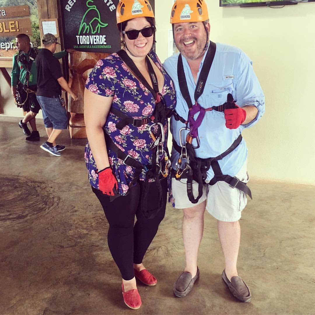 Zip lining in Puerto Rico!