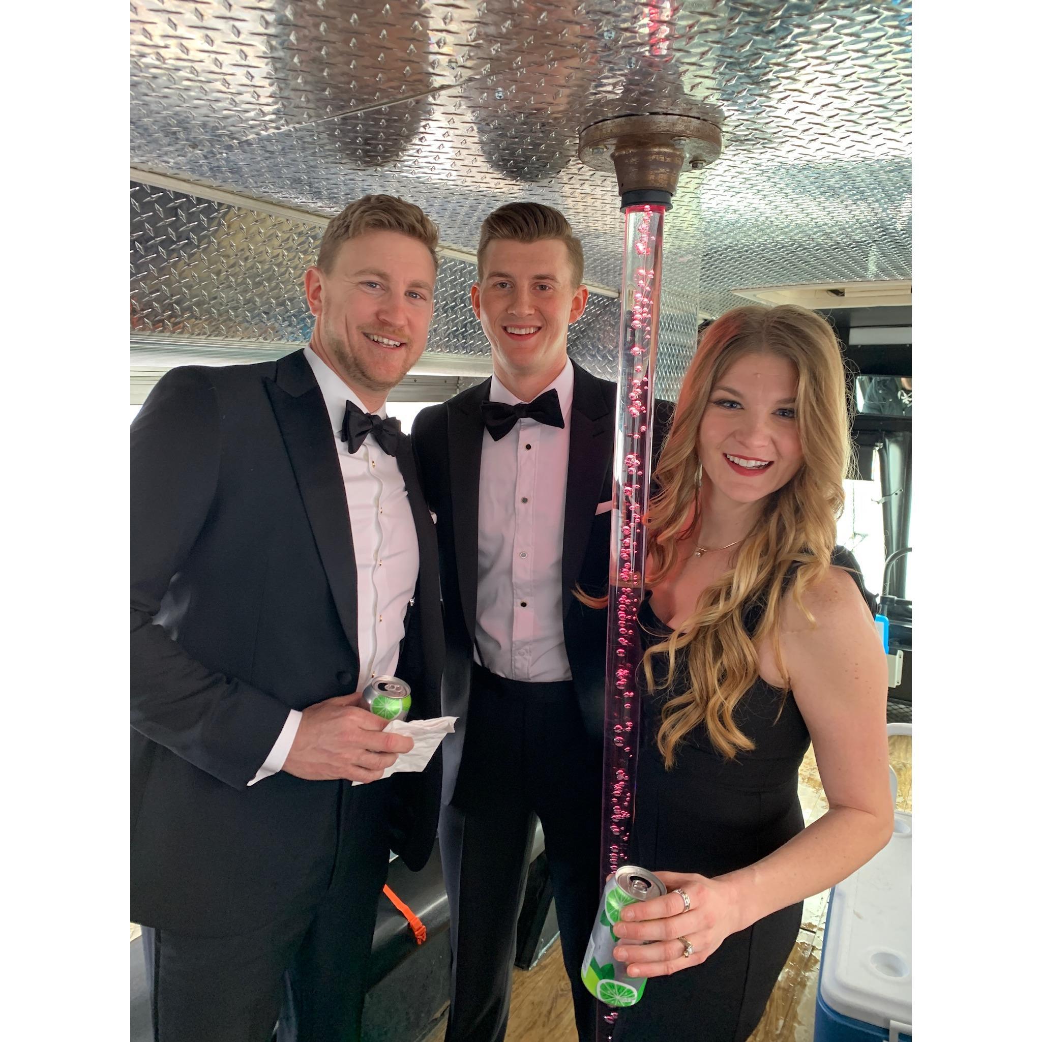 Celebrating at Olivia's Brothers wedding!
