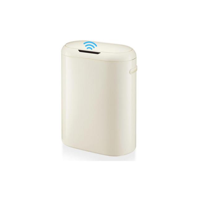 50L Automatic Trash Can with Lid,13 Gallon Smart Trash Can, Motion Sensor Trash Can, White