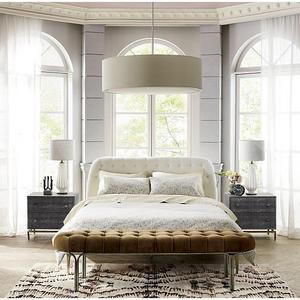 Hatchmark Black and Natural Shams