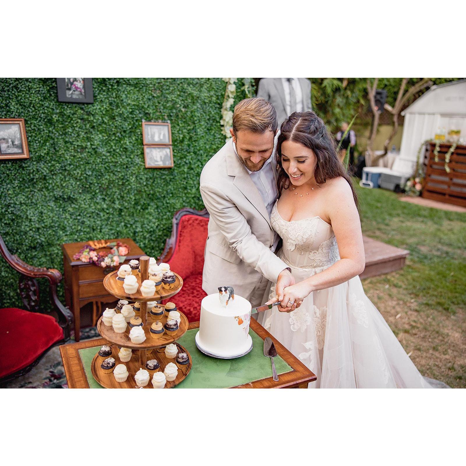 Cutting the Cake! Yes, that is Leia on the top!