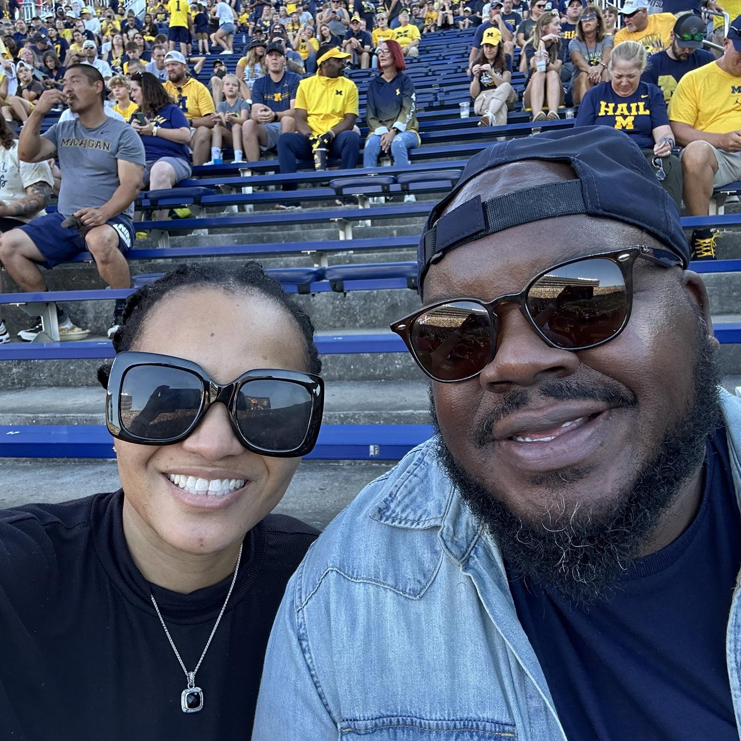 The time we went to our first Michigan game 💙💛