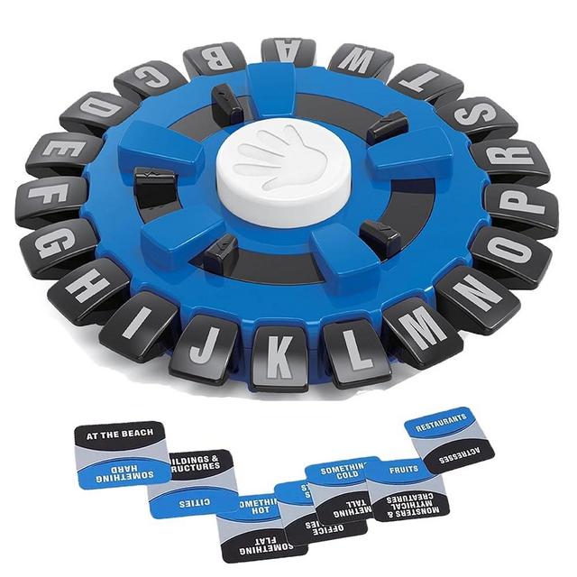 Games for Adults,Word Game Timer,Fast-Paced Fun Family Card Game in Portable Packaging,Race Against The Timer to be The Last Player,Learning Game Great for All Ages (Blue)