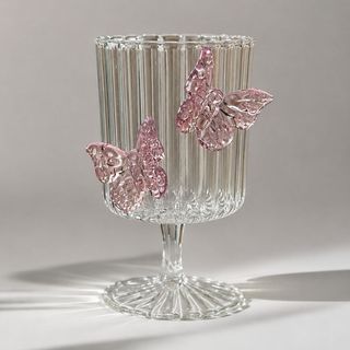 Butterfly Glass Kiddush Cup