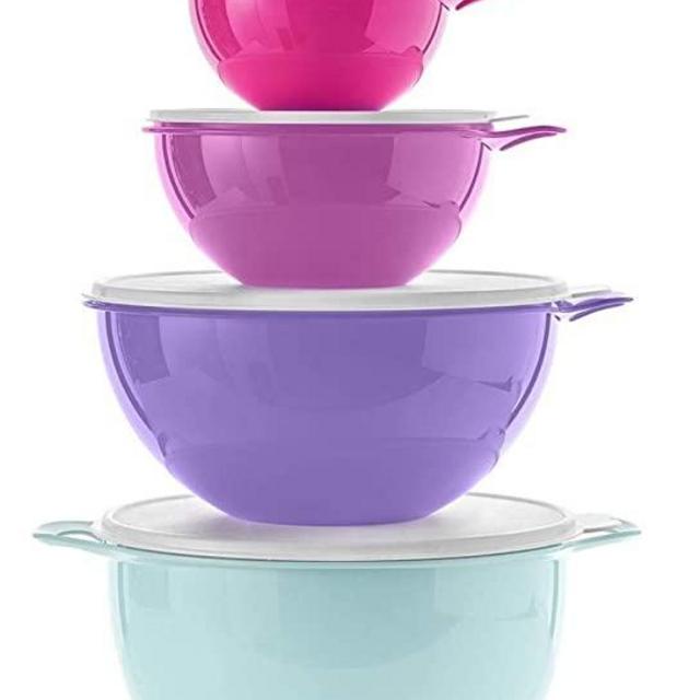 Tupperware Thatsa Mixing Bowl Set of 5 Spring Color