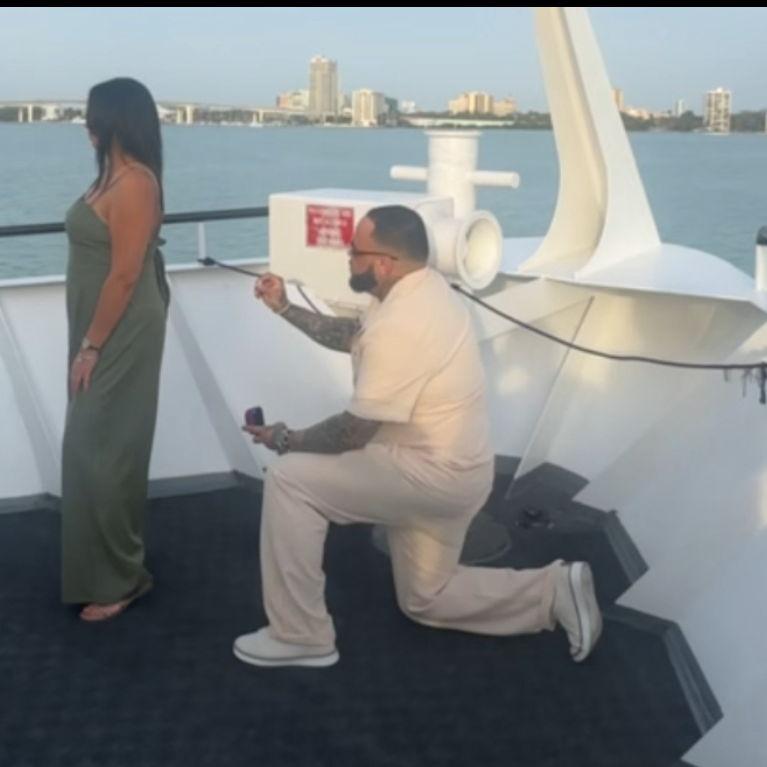 The proposal:  Down on one knee
