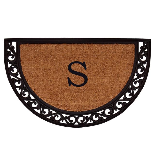 Home More 100101830S Ornate Scroll Heavy-Duty Monogrammed Doormat (Letter S)