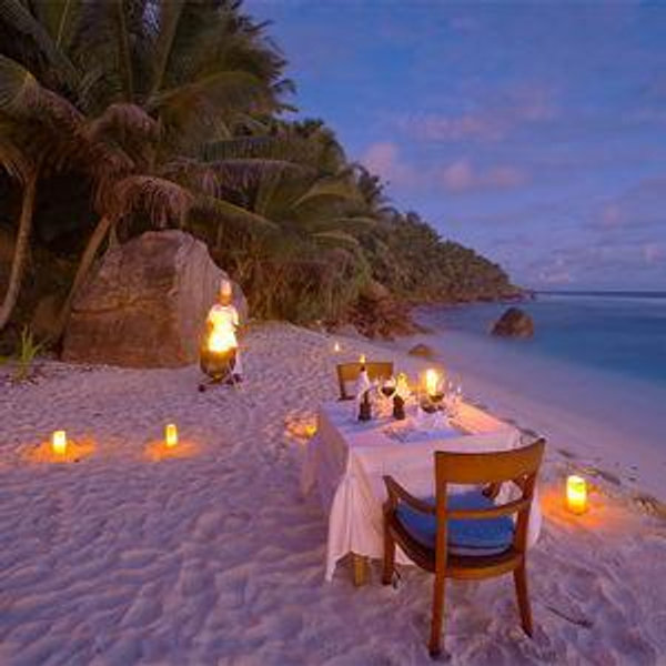 Private Romantic Beach Dinner on our Honeymoon