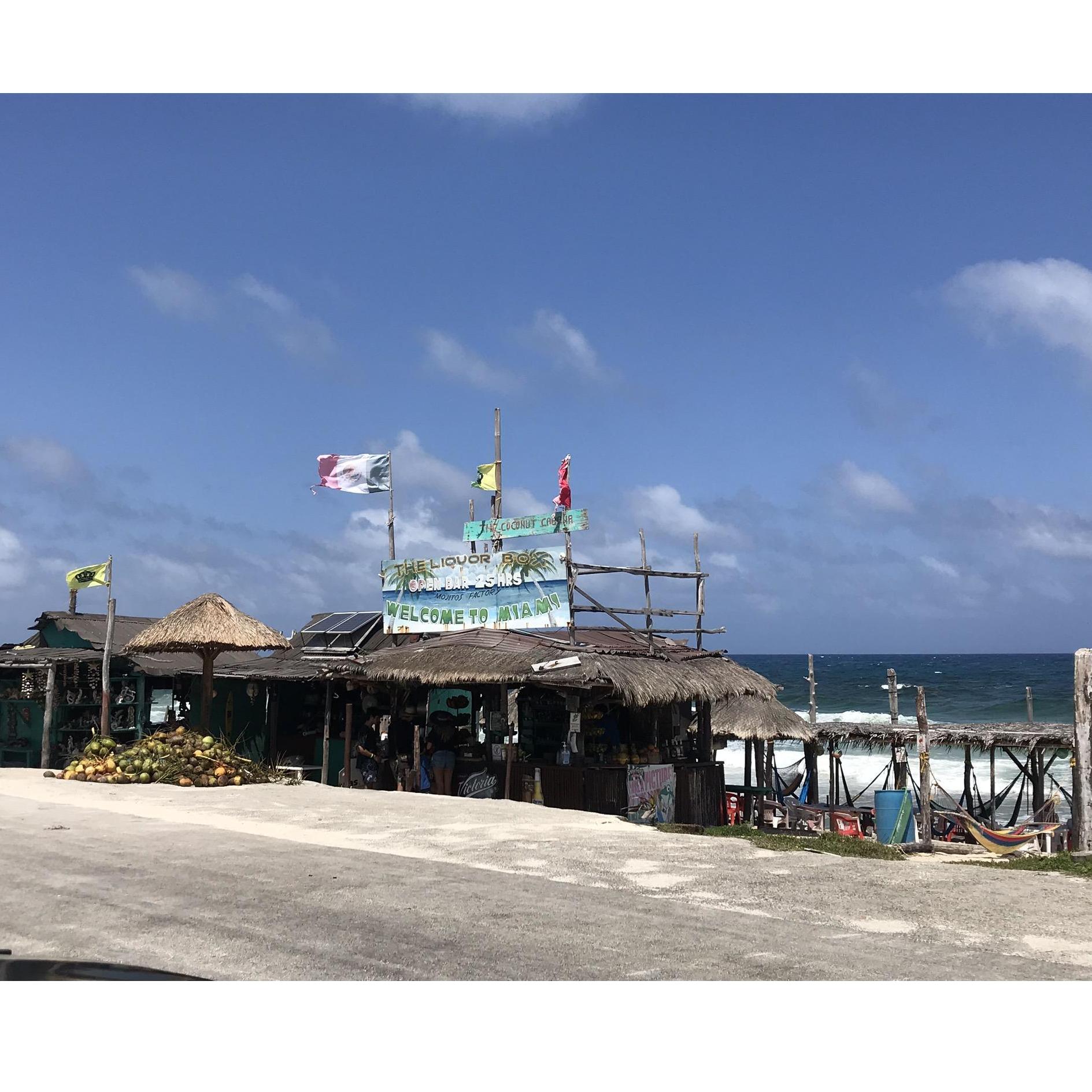 Hammock bar on Cozumel